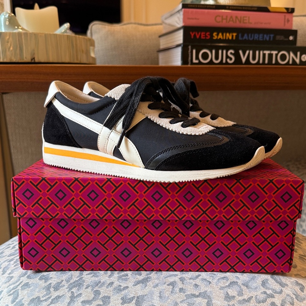 Tory Burch Black and White Athletic Shoes Sneakers